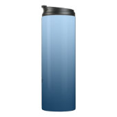 Elegantes neutrales Gradientblau mit Individuelle  Thermosbecher (Nach rechts gedreht)