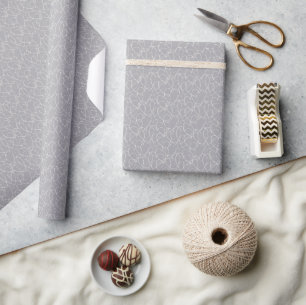 Elegantes, neutrales, grau-schick Minimalistisches Geschenkpapier