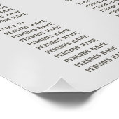 Elegantes, neutrales Line Art Blume Seating Chart (Ecke)