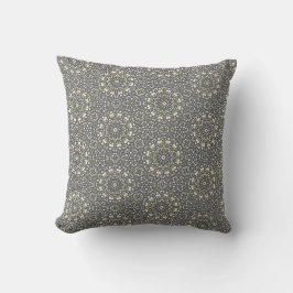 Elegantes neutrales Mandala-Punktmuster Kissen
