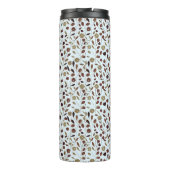 Elegantes neutrales Muster in braunen Tönen Thermosbecher (Rückseite)