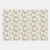 Elegantes neutrales Nahtloses Muster mit Bio Geschenkpapier Set (Vorderseite 3)