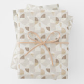 Elegantes neutrales Nahtloses Muster mit Bio Geschenkpapier Set (Beispiel)