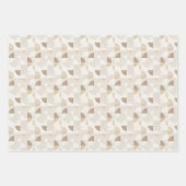 Elegantes neutrales Nahtloses Muster mit Bio Geschenkpapier Set (Vorderseite)