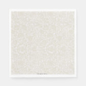 Elegantes neutrales Papier Napkin Serviette (Vorderseite)