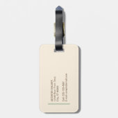 Elegantes neutrales, überprüftes Personalisiertes  Gepäckanhänger (Rückseite vertikal)