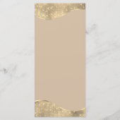 Elegantes, neutrales und Champagner-Gold-Menü Menükarte (Rückseite)