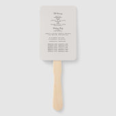 Elegantes, neutrales, von Hand Gezeichnet Foliage- Fächer (Rückseite)