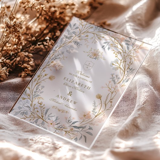 Elegantes neutrales Wappen Acryleinladungen