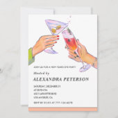 Elegantes New Year's eve Einladung Cocktail Party (Vorderseite)