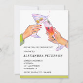 Elegantes New Year's eve Einladung Cocktail Party (Vorderseite)