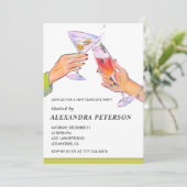 Elegantes New Year's eve Einladung Cocktail Party (Stehend Vorderseite)