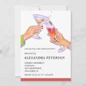 Elegantes New Year's eve Einladung Cocktail Party (Vorderseite)