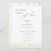 Elegantes Nichts Extravagantes Hochzeitsgeschenk Einladung (Vorne/Hinten)