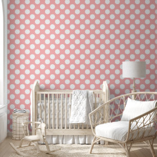 Elegantes Niedlich Peach Pink Punkts Muster Tapete