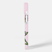 Elegantes niedlich rosa Blume Blumenmuster Case-Mate iPhone Hülle (Rückseite / Links)