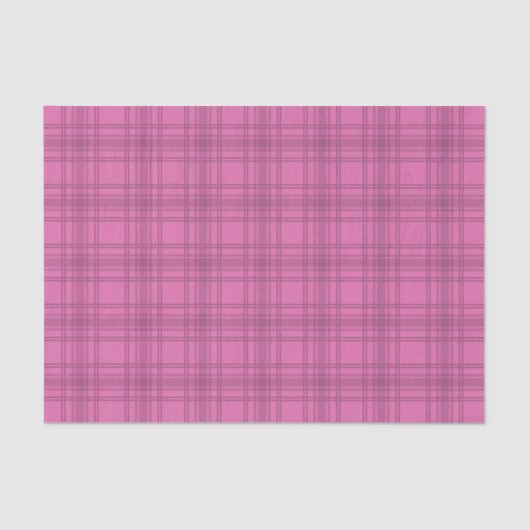 Elegantes Niedlich rosa Tartan Kariertes Muster Seidenpapier (Vorderseite)