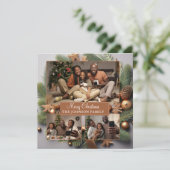 Elegantes Niedliches 3-Foto-Familie Weihnachten Ev (Stehend Vorderseite)