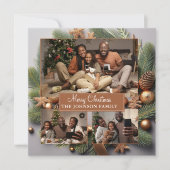 Elegantes Niedliches 3-Foto-Familie Weihnachten Ev (Vorderseite)