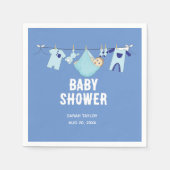 Elegantes Niedliches Blue Boy Baby Shower Party Serviette (Vorderseite)