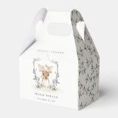 Elegantes Niedliches Brautparty von Dusky Deer Flo Geschenkschachtel (Rückseite)