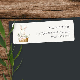 Elegantes Niedliches Bunny im Blumenkorb Kindergeb