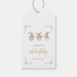 Elegantes Niedliches Bunny Kid Oster 3. Geburtstag Geschenkanhänger