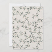 Elegantes Niedliches Dusky Deer Floral Wappen Hoch Dankeskarte (Rückseite)