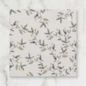 Elegantes Niedliches Dusky Deer Floral Wappen Hoch Geschenkanhänger (Rückseite)