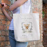 Elegantes Niedliches Dusky Deer Floral Wappen Hoch Tragetasche<br><div class="desc">Wenn Sie weitere Anpassungen benötigen,  schreiben Sie mir bitte an yellowfebstudio@gmail.com.</div>