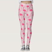 Elegantes niedliches Flamingo-Muster Leggings (Vorderseite)