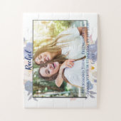 Elegantes Niedliches Foto Bridesmaid-Geschenk Puzzle (Vertikal)
