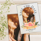 Elegantes Niedliches Foto Hochzeit mit floralen Wa Ankündigung