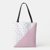 Elegantes niedliches geometrisches Schwarz-Punkte Tasche (Rückseite)