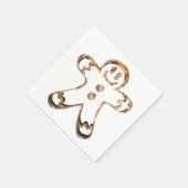 Elegantes Niedliches Gingerbread Man Weihnachts-Pa Serviette (Ecke)