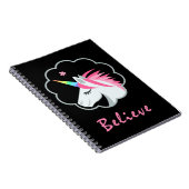 elegantes niedliches glauben an Unicorns emoji Notizblock (Rechte Seite)