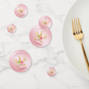 Elegantes niedliches Gold zum ersten Geburtstag Gl Konfetti