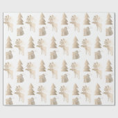 Elegantes niedliches, helles Weihnachtsmuster der Geschenkpapier (Flach)