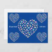 Elegantes Niedliches Herzdesign Postkarte (Vorne/Hinten)