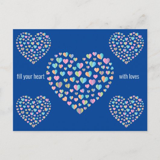 Elegantes Niedliches Herzdesign Postkarte (Vorderseite)