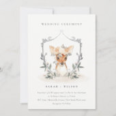 Elegantes Niedliches Hirschblütenfest Einladung (Vorderseite)