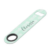 Elegantes, niedliches, hübsches Ananas-Muster Speed Flaschenöffner (Vorderseite Schrägansicht)