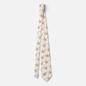 Elegantes niedliches hübsches Blumengold Glitzer U Krawatte (Rückseite)