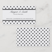 Elegantes, niedliches, klassisches B&W-Polka-Gesch Visitenkarte (Vorne/Hinten)