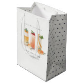 Elegantes Niedliches Obstcocktail Orange Brautpart Mittlere Geschenktüte (Rückseite Schrägansicht)
