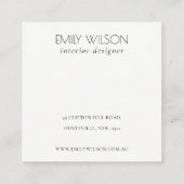 Elegantes Niedliches Orange Abstrakt Fruity Citrus Quadratische Visitenkarte (Rückseite)