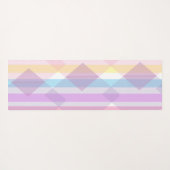 Elegantes Niedliches Pastellrosa Lila Farbmonogram Yogamatte (Rückseite (Horizontal))