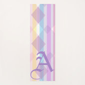 Elegantes Niedliches Pastellrosa Lila Farbmonogram Yogamatte (Vorderseite)