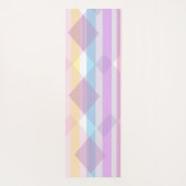 Elegantes Niedliches Pastellrosa Lila Farbmonogram Yogamatte (Rückseite)