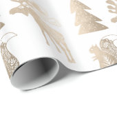 Elegantes niedliches Rose-Weihnachtsmuster Geschenkpapier (Rolleneckpunkt)